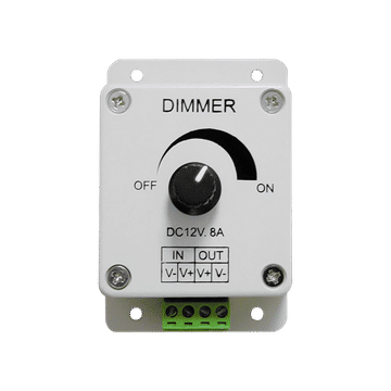 12VDC Wired Dimmer 96W 89x59x35mm