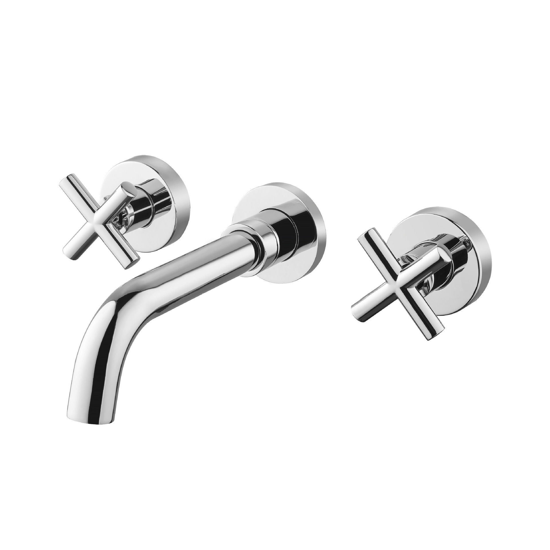 Trendy Taps Premium Quality Chrome Wall Mounted Dual Handle Mixer