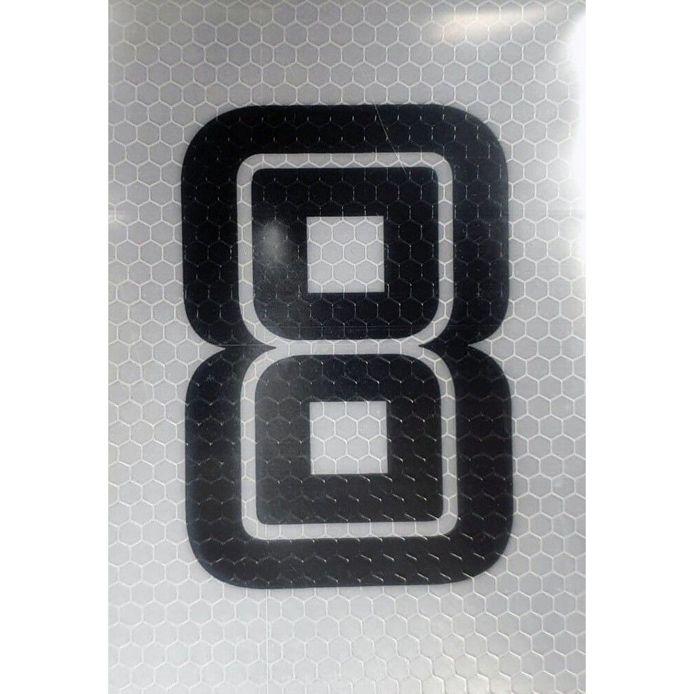 Black & White Reflective Number 8