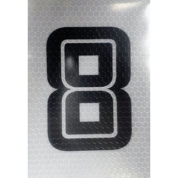Black & White Reflective Number 8