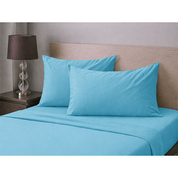 Everyday Collection Pillow Cover Set - 90GSM -Sky Blue - Euro Continental - (1set)