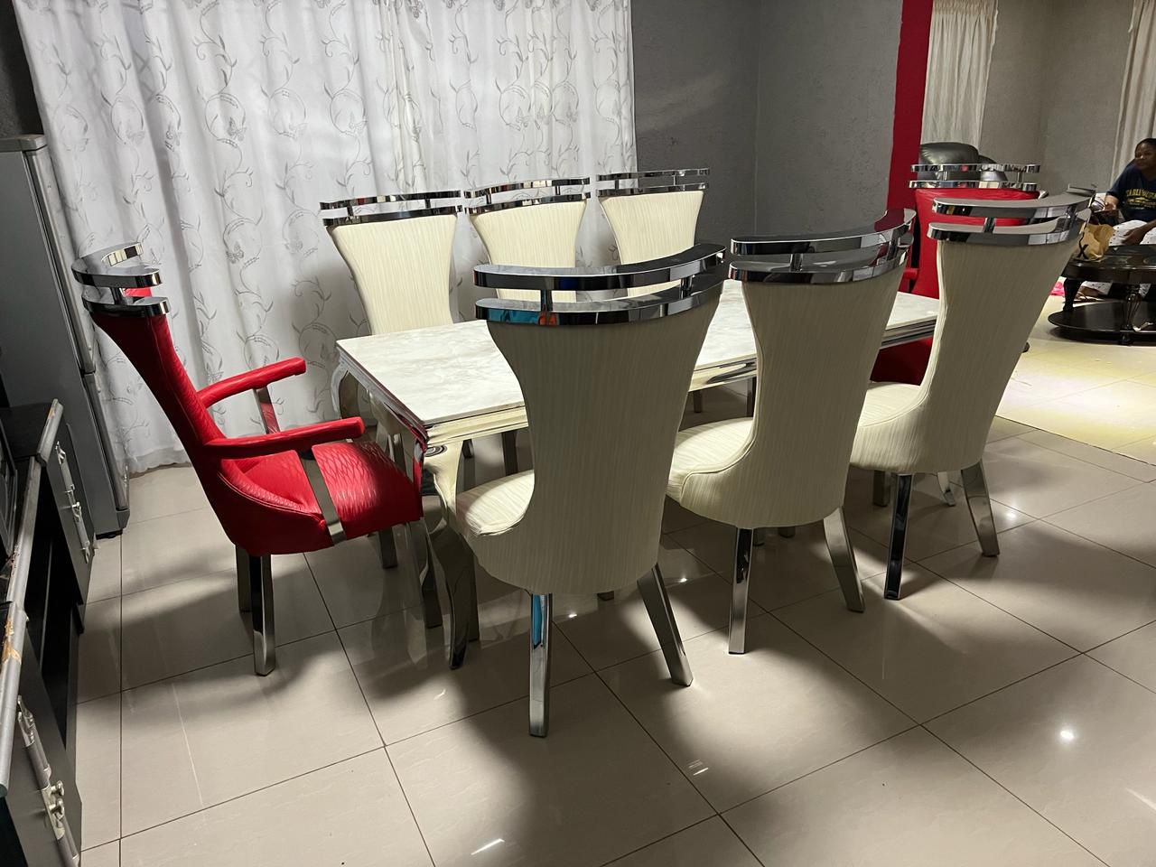 8 Seater Stainless Steel Dining Set