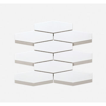 Mosaic Porcelain - White Diamond - 297x307 (per sheet)
