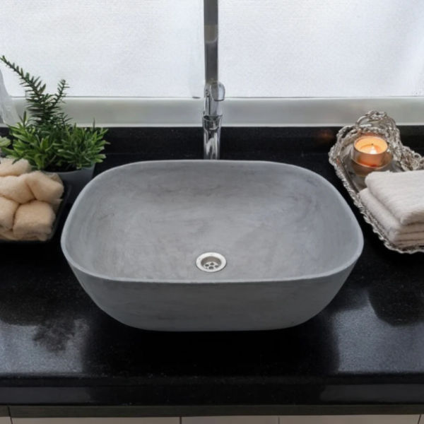 Aquadite Bespoke Charcoal Concrete Basin/Sink 50x40x15.5cm