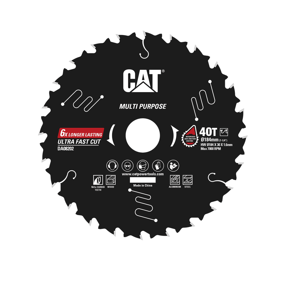CAT Multipurpose TCT Blade 184mm x 1.6mm x 30 T40 (1620mm Reduction Ring)