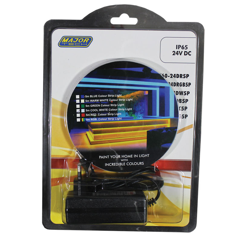 Red 5M Pre Pack Strip Lightning (IP65) (MSW760-24DR5P) - VETi