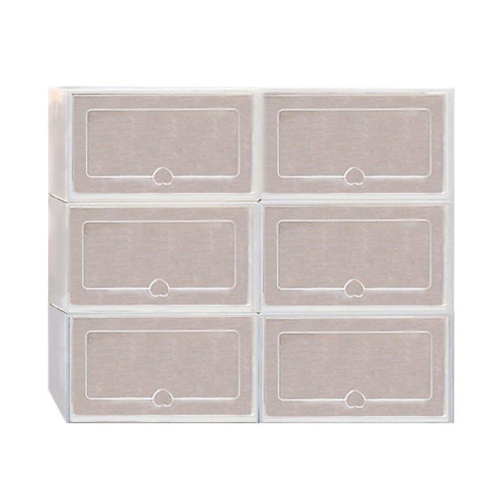 6 Piece Transparent Shoe Box Set Single