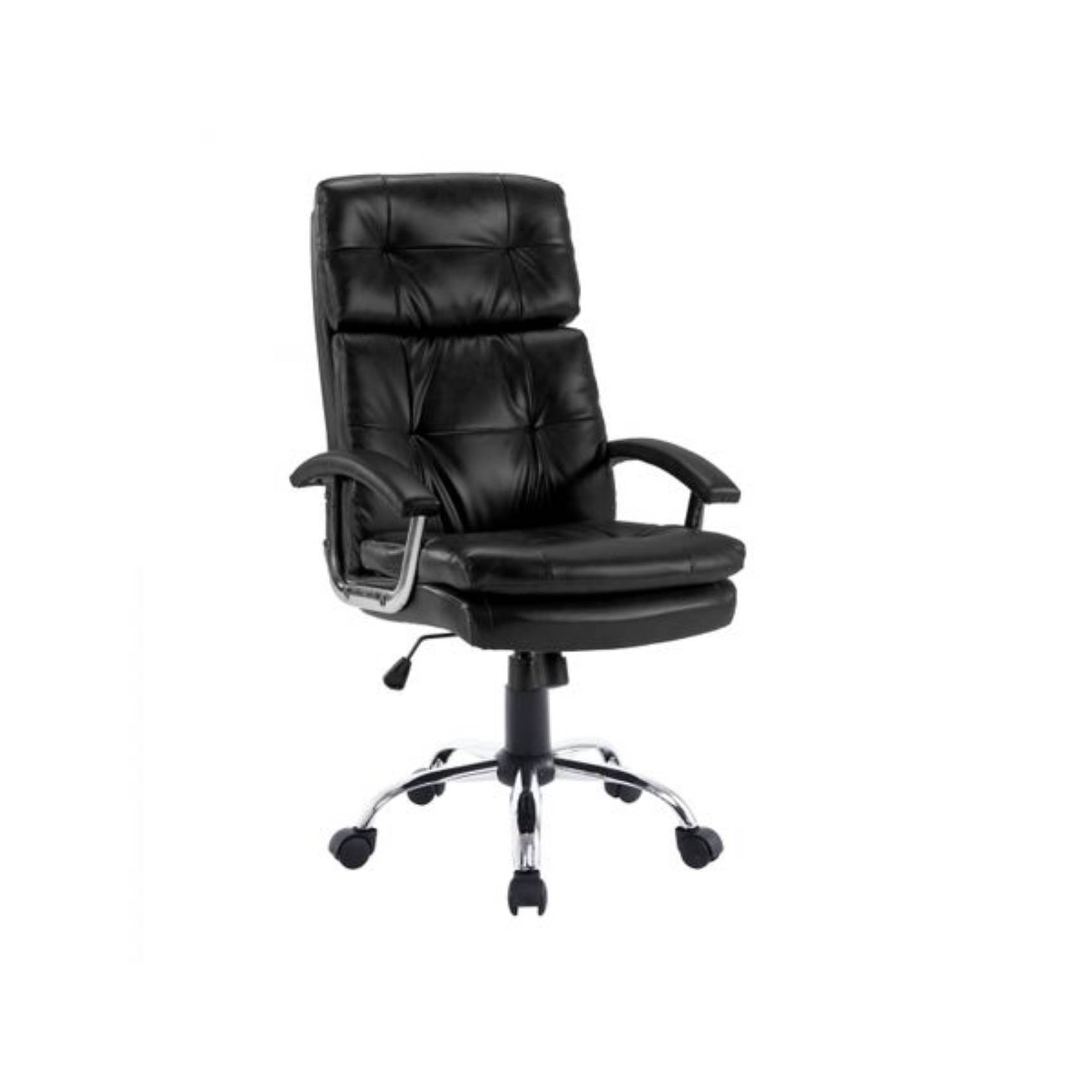 Everfurn Austria High Back Office Chair, PU, Single Lock Mechanism, Chrome Base