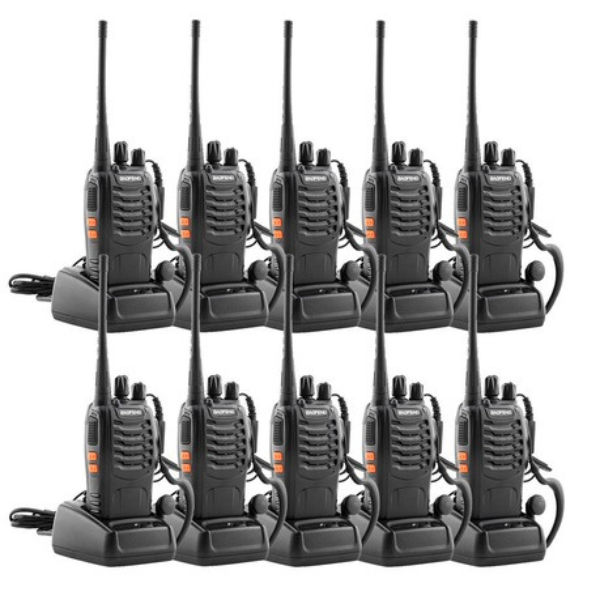 Baofeng 888S 16-Channel UHF 400-470MHz Walkie Talkie 2 Way Radio 10 Pcs