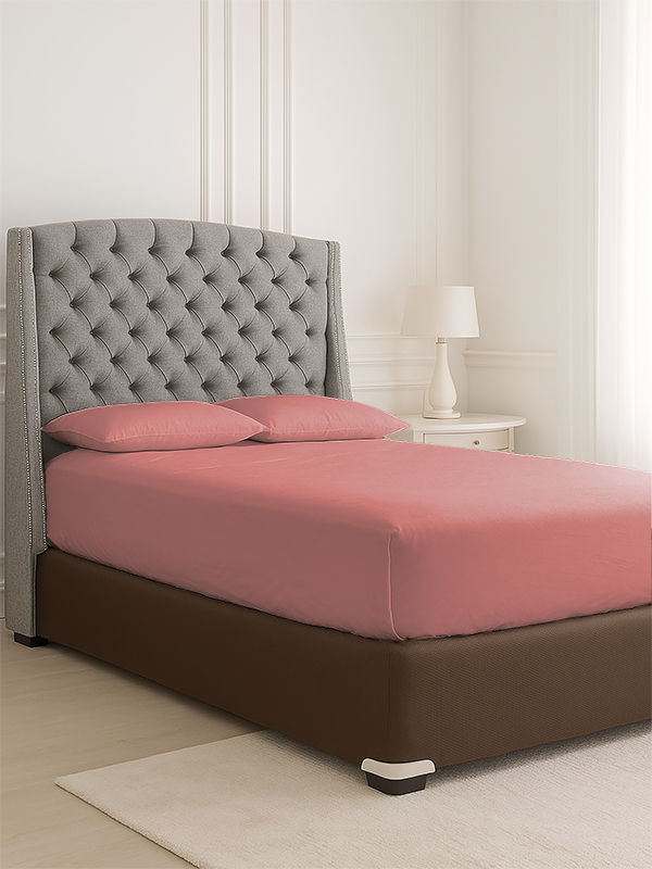 Simply Sleep - Everyday Collection Fitted Sheet - 90GSM - Old Rose - King XL (1pc)