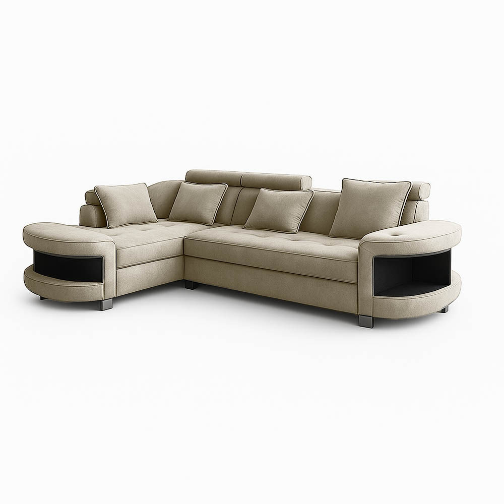 Maggie L Shape Corner Sofa-SD Light Beige