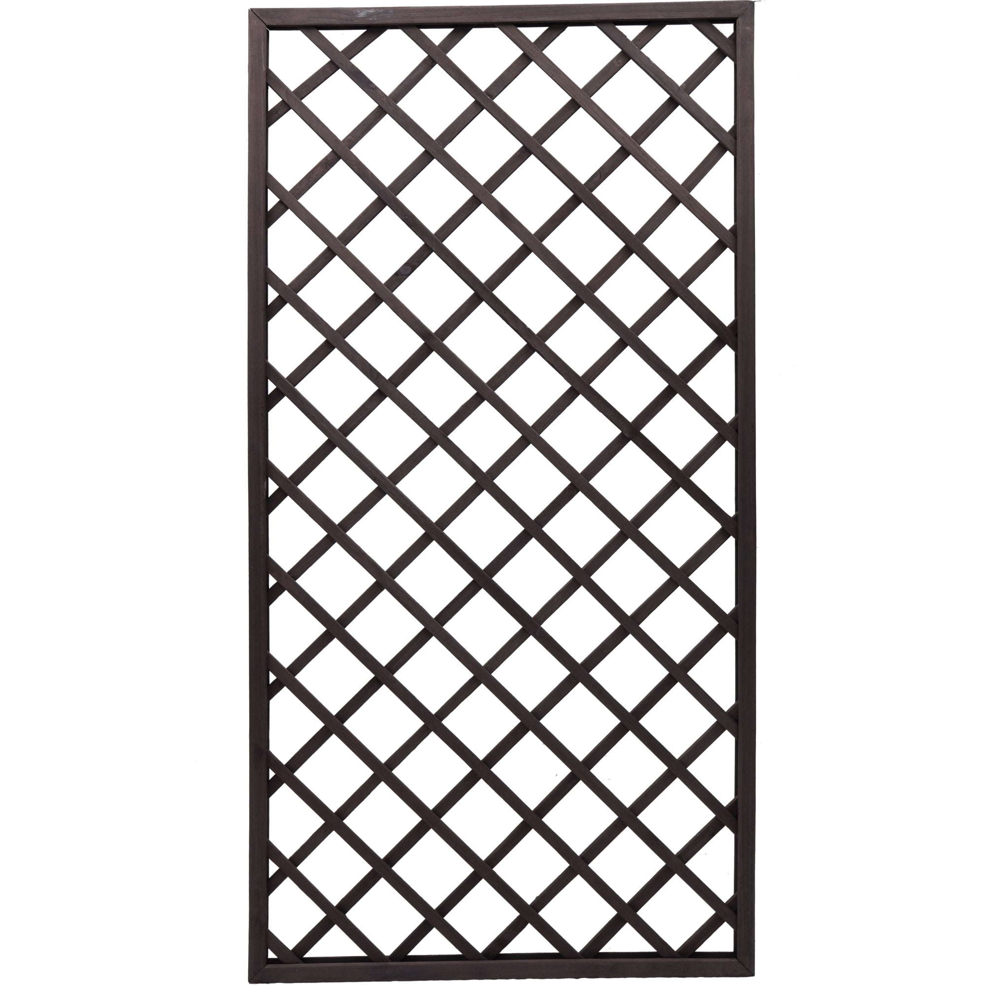 Framed Trellis 96 Diamond 1800 x 935mm Black