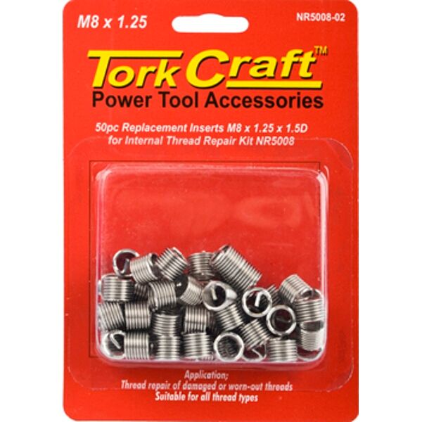 Thread Repair Kit M8 X 1.25 X 1.5D Repl. Inserts For Nr5008