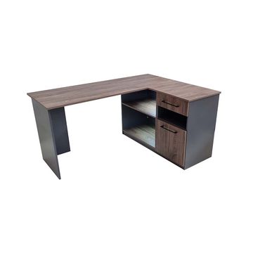 Dublin Corner Desk - Chobe & Storm Grey