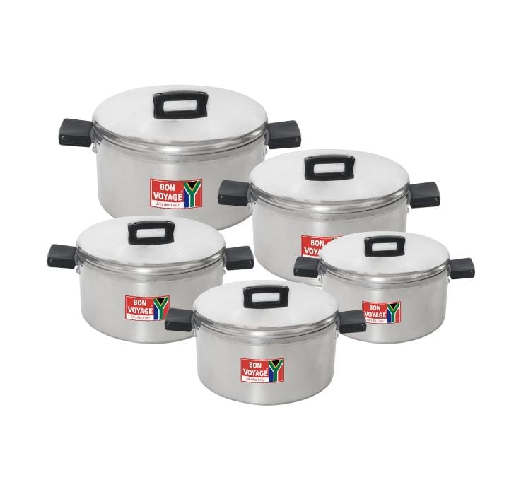 Bon Voyage - 10 Piece Pots Set Cookware Aluminium Stew Pan