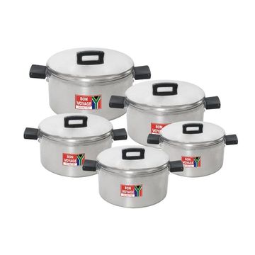 Bon Voyage - 10 Piece Pots Set Cookware Aluminium Stew Pan
