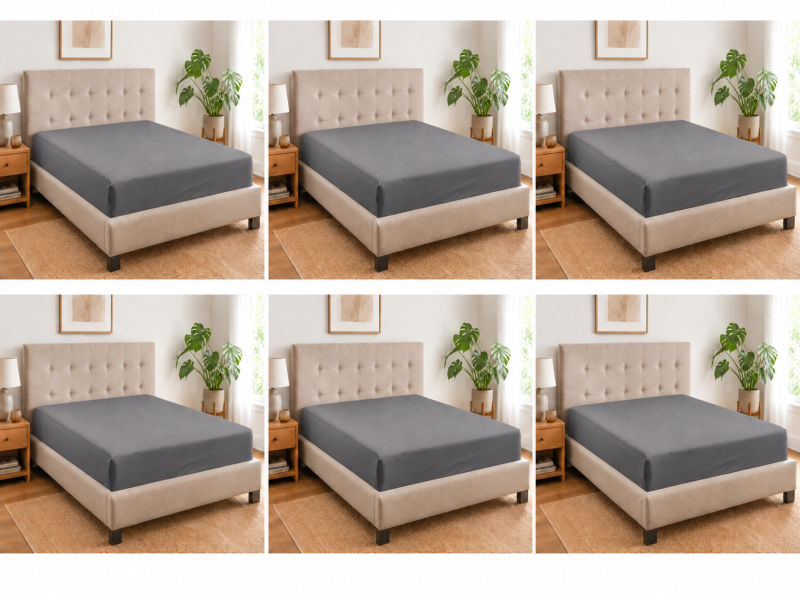 Everyday Collection Fitted Sheet - 90GSM -Castlerock - King XL (6pc)
