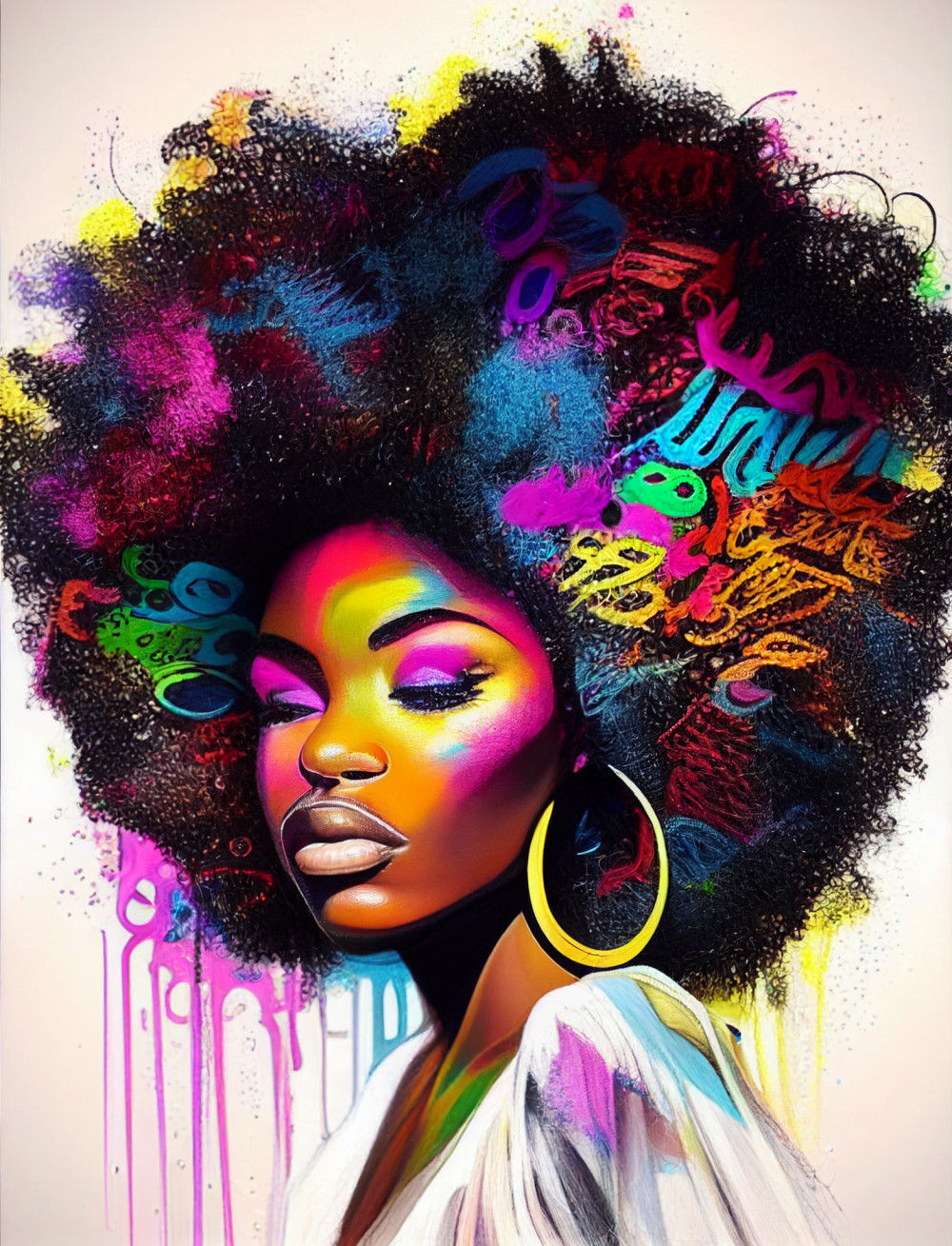 Canvas Wall Art - Canvas Wall Art –Beautiful African Woman - B1058 - [120 x 80 cm]