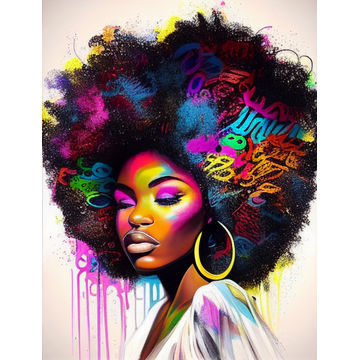 Canvas Wall Art - Canvas Wall Art –Beautiful African Woman - B1058 - [120 x 80 cm]