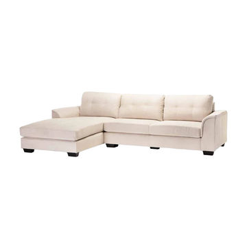 Vividitto - Chwana Fabric Corner Chaise - Platinum