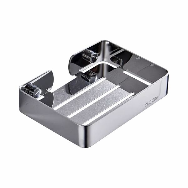 Stainless Steel  Square Shape Soap Basket-Chrome