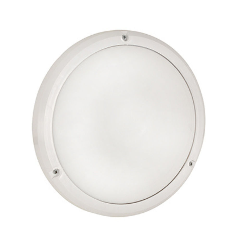 Bulkhead Eco White Opal E27 1x15w
