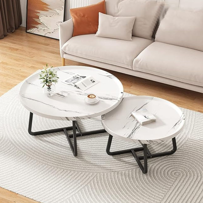 Kara Coffee Table Set -White