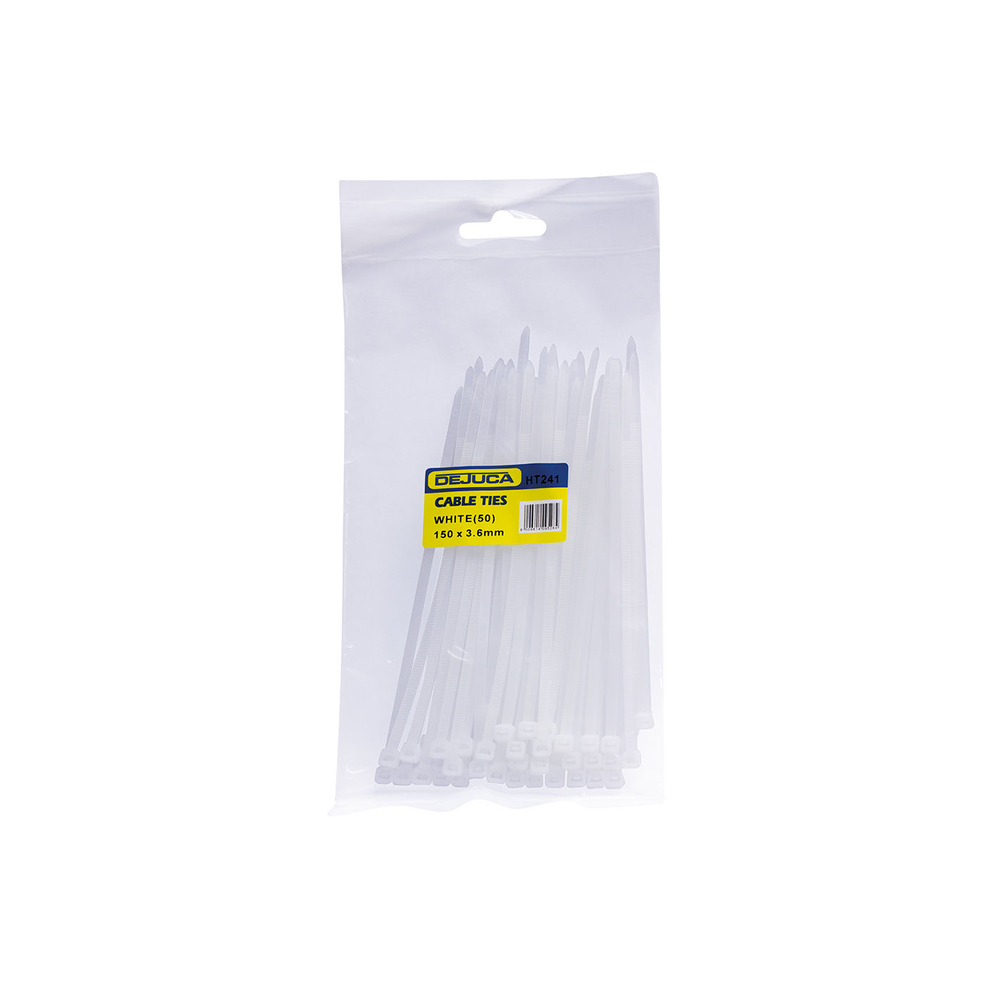 Dejuca - Cable Ties - Natural - 150mm X 3.6mm - 50/pkt - 10 Pack