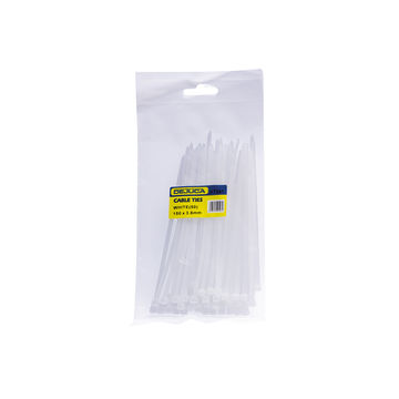 Dejuca - Cable Ties - Natural - 150mm X 3.6mm - 50/pkt - 10 Pack