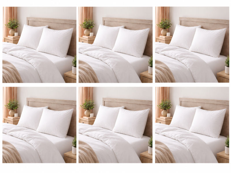 Hotel Collection - Ultra Soft, Breathable Pillow Cover Set - (06 Sets) - King - Optical White