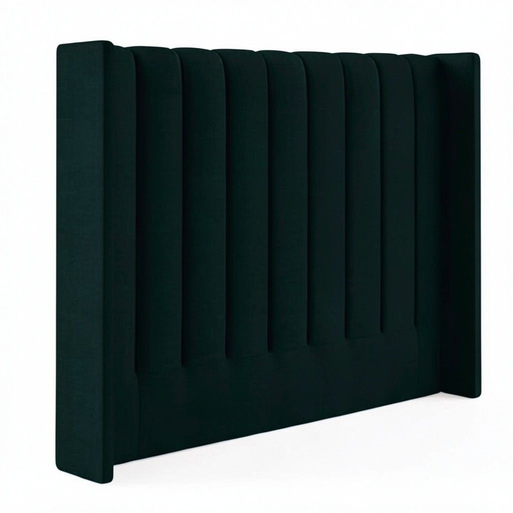 Nu Dekor - Secilia Velvet Paneled Tufted Headboard - Single - Dak Green