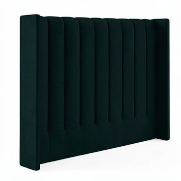 Nu Dekor - Secilia Velvet Paneled Tufted Headboard - Single - Dak Green