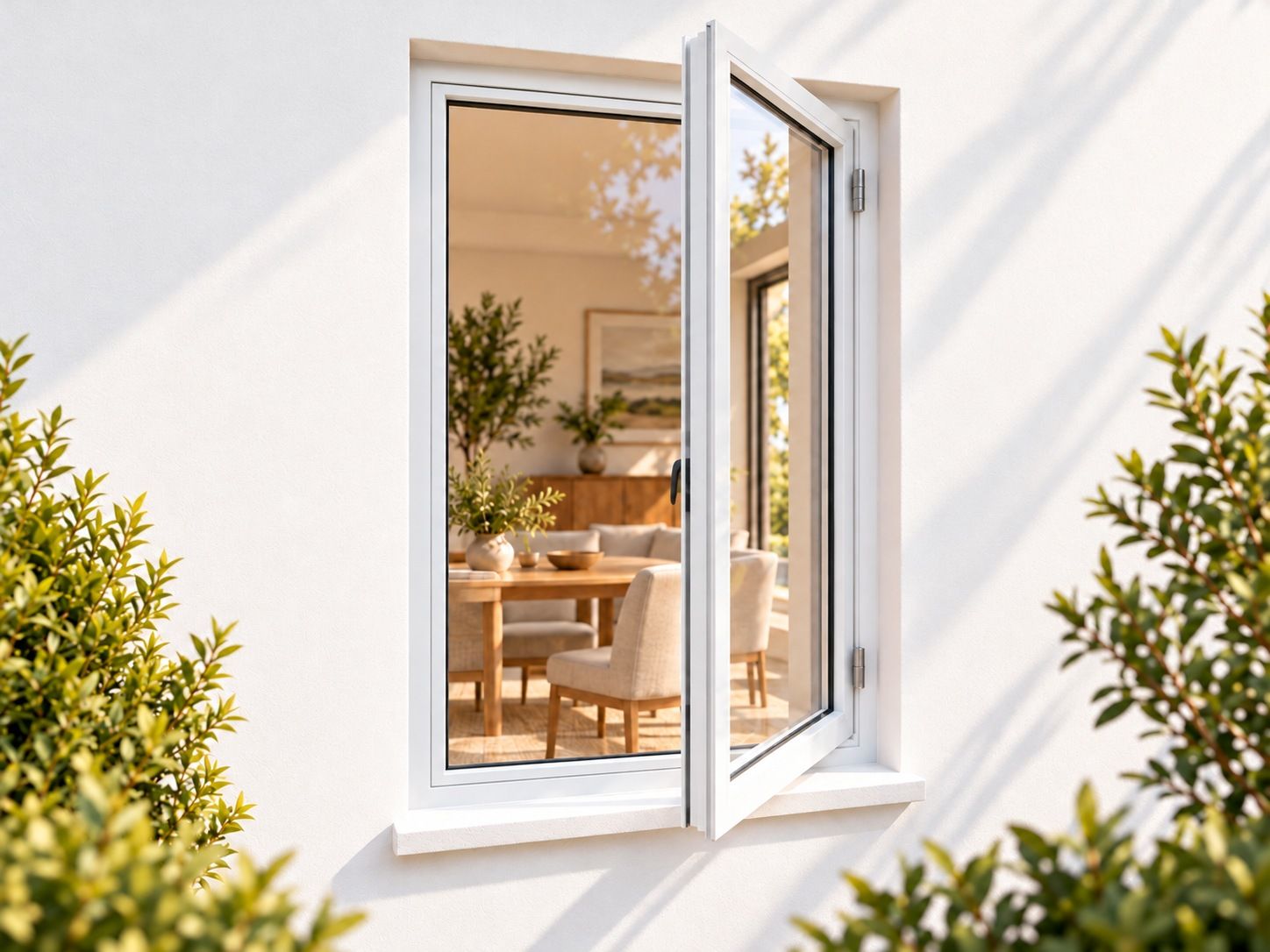 Kenzo Premium Side-Hung Aluminium Window - White, 600 1200 mm, Right Side Opener