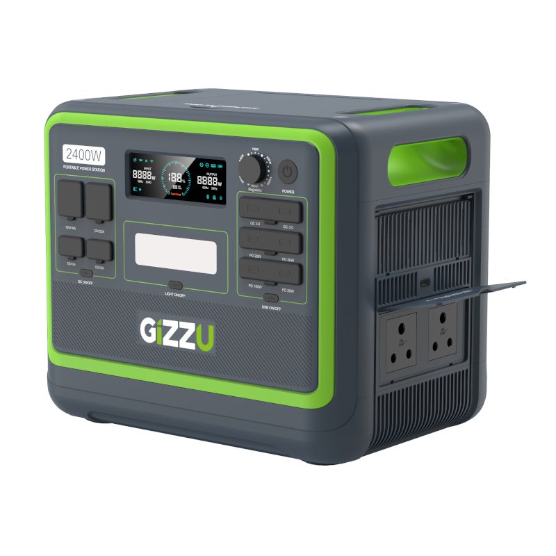 Gizzu Hero Pro Portable Power Station Inverter 2400W 2048WH