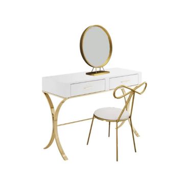 Dressing table with gold frame legs and mirror only