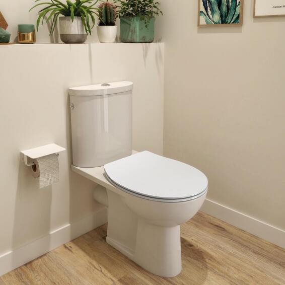 Sensea neo oval slim toilet seat white medium