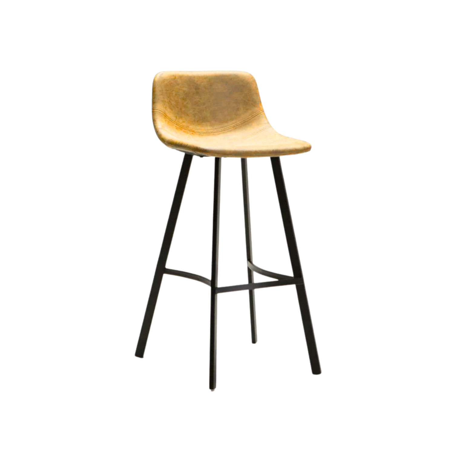 Modern Leather Touch Kitchen Counter Stool - Brown