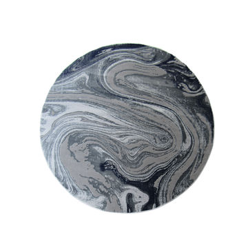 BK Carpets & Rugs – Modern Galaxy Round Rug – Dark Grey & Dark Blue - 2m x 2m
