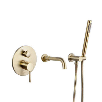 GBB013- Brushed Gold Bath Mixer Set