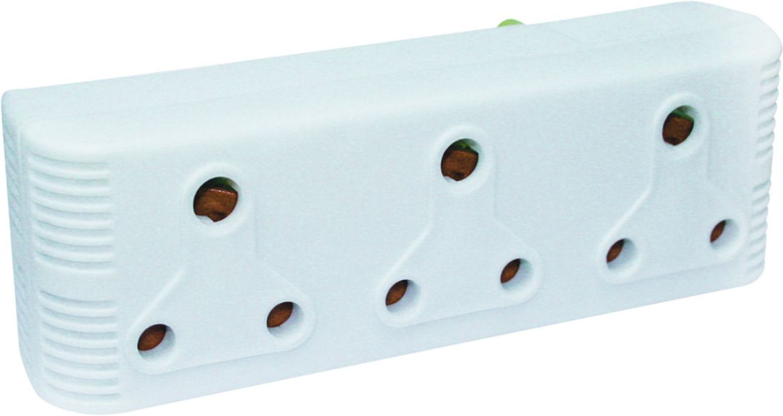 3x15A Horizontal Extension Socket