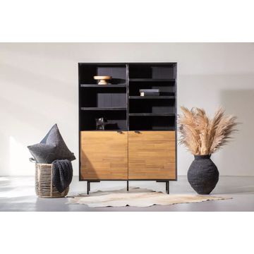 Dawson Display Unit Solid Acacia Wood Display Cabinet with Shelves