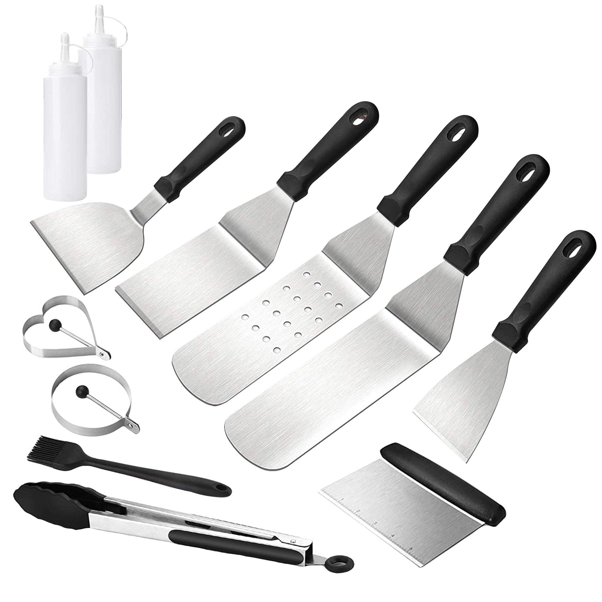 Stainless Steel Griddle Grill Utensil Set - 12Pcs