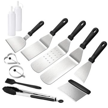 Stainless Steel Griddle Grill Utensil Set - 12Pcs