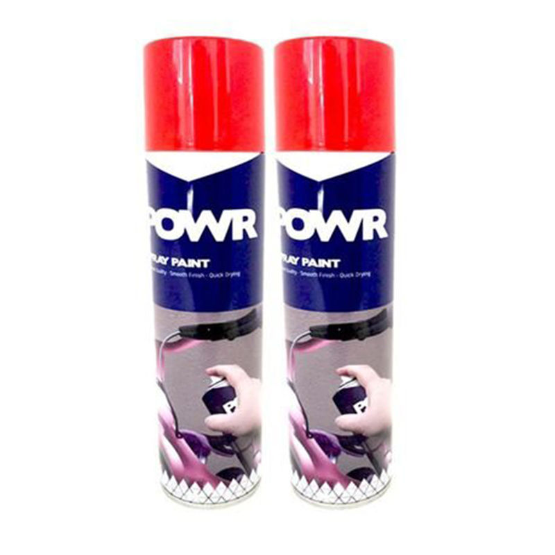 POWR Spray Paint Signal Red 300ml ( 2 Pack )