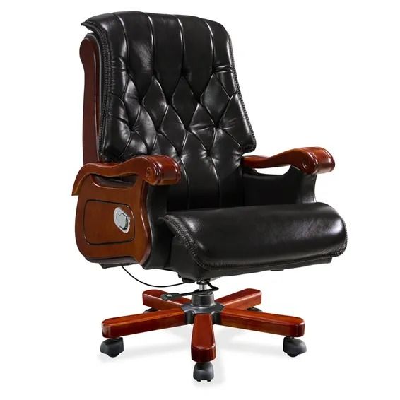 LBM FURN- Leo Black Office Recliner Chair