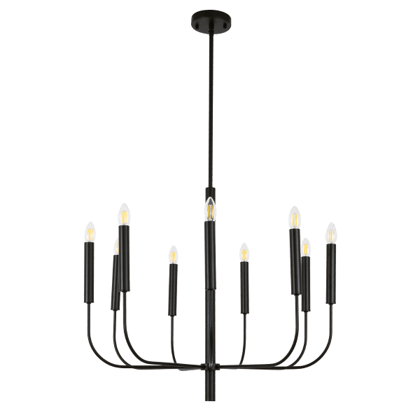 Zebbies Lighting Harlow 9 Light Black Chandelier