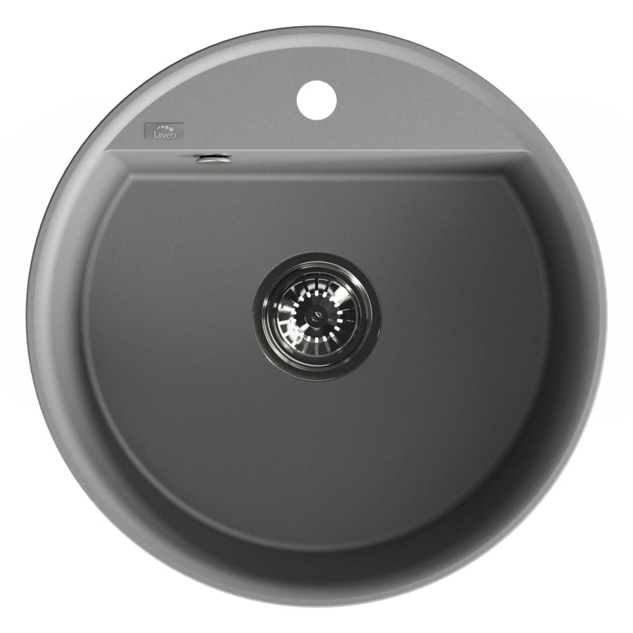 Laveo Muna 510 Granite Composite Kitchen Sink 1 Bowl - Grey (Volcano)