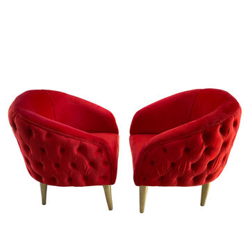 Nu Dekor - Belo Button Velvet Chair