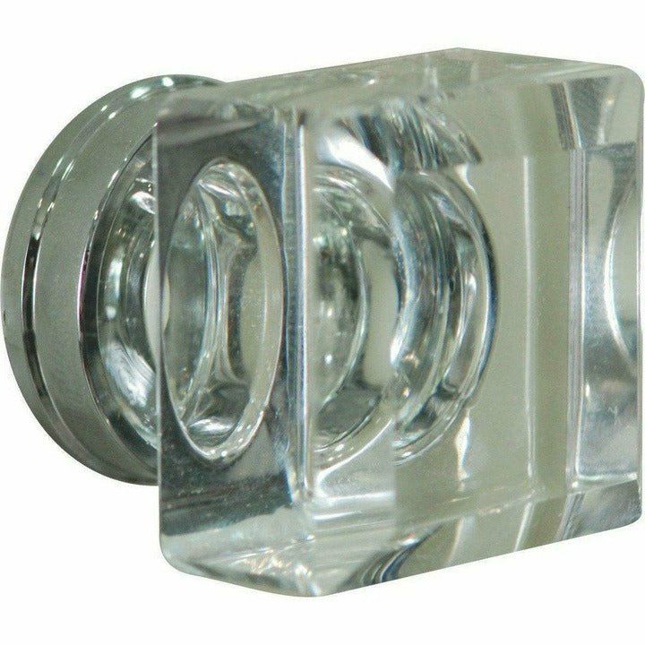 Square crystal knob - 34mm