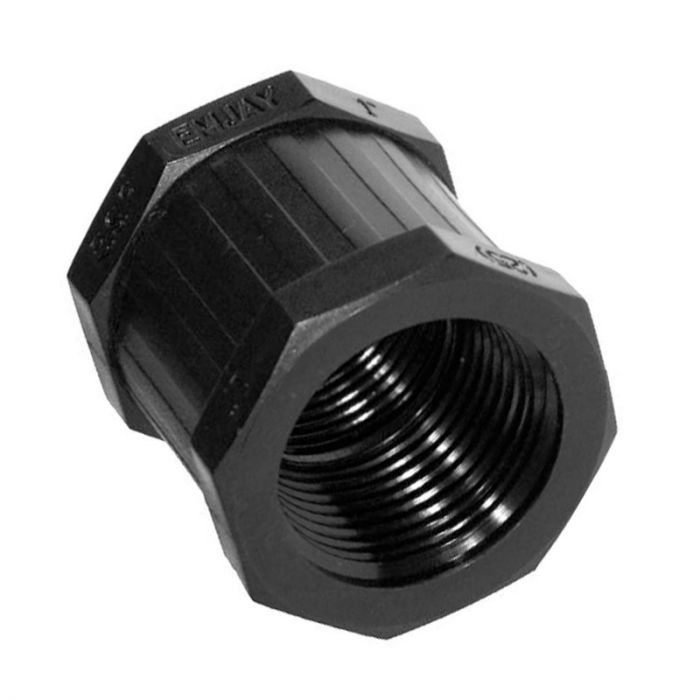 Bulk Pack x 10 Nylon Socket Emjay Black 20X20mm